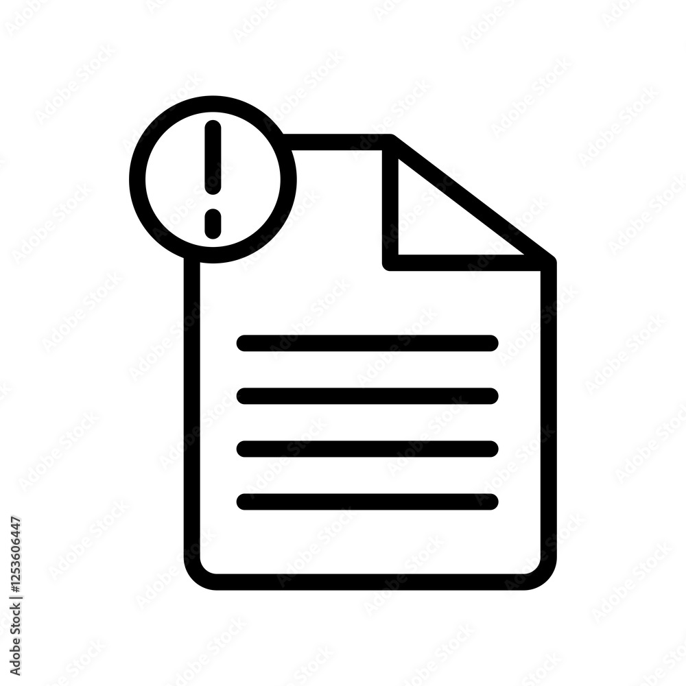 Poster file document alert vector icon