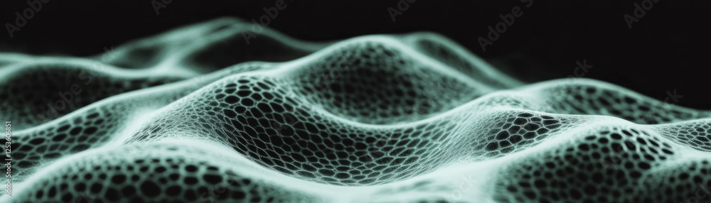 Poster Curved line network with halftone texture creating a dynamic grunge background