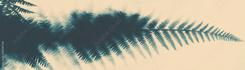 Aufkleber halftone texture of a fern leaf showcasing delicate fronds and intricate patterns