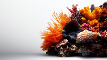 Vibrant Underwater Coral Reef Ecosystem: A Stunning Display of Marine Life