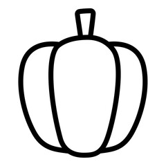 bell pepper icon illustration. paprika icon