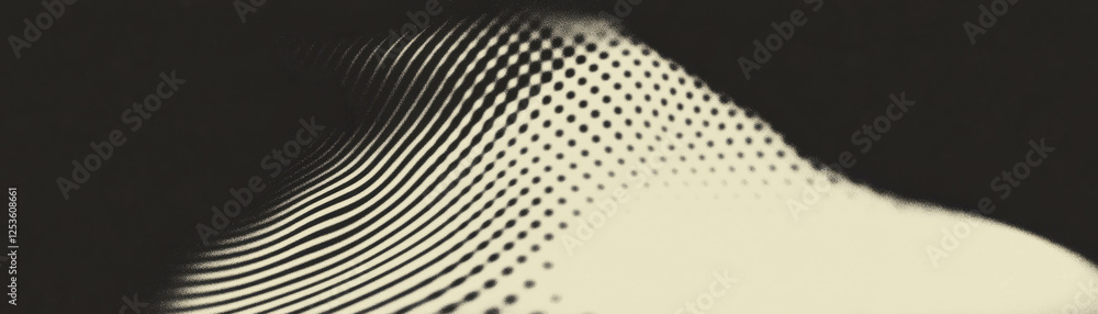 Poster fragmented diamond design featuring halftone texture on a grunge background