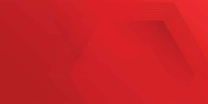 Fototapeta Abstract hexagon rendering of red abstract glass background design modern abstract