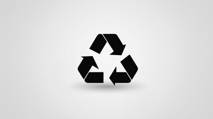 recycle symbol on white background