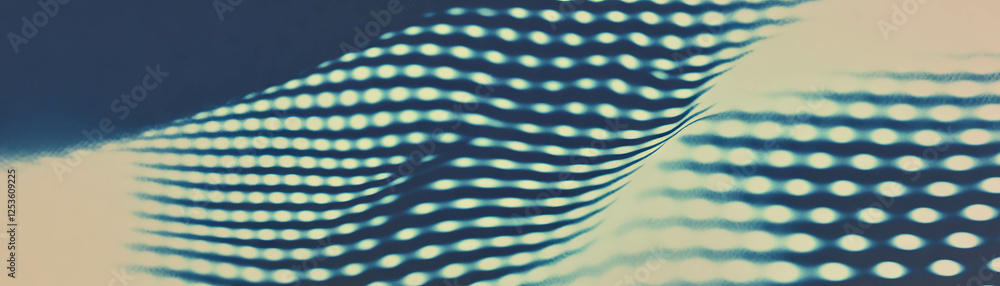 Aufkleber Halftone texture of distorted squares creating a dynamic grid pattern design
