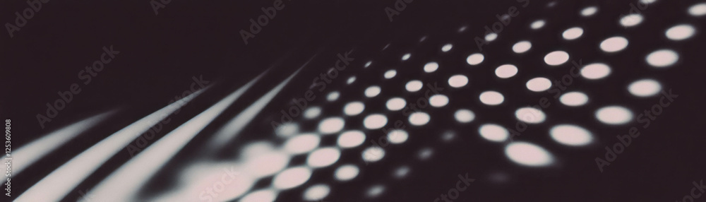 Poster Textured abstract background featuring a halftone dot pattern in varying sizes and shades