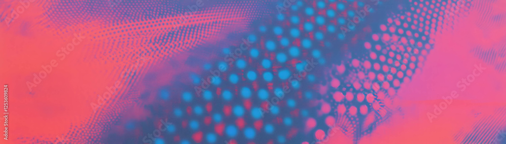 Poster Unique halftone texture pattern with vibrant colors and abstract design elements