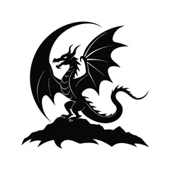 dragon vector silhouette illustration