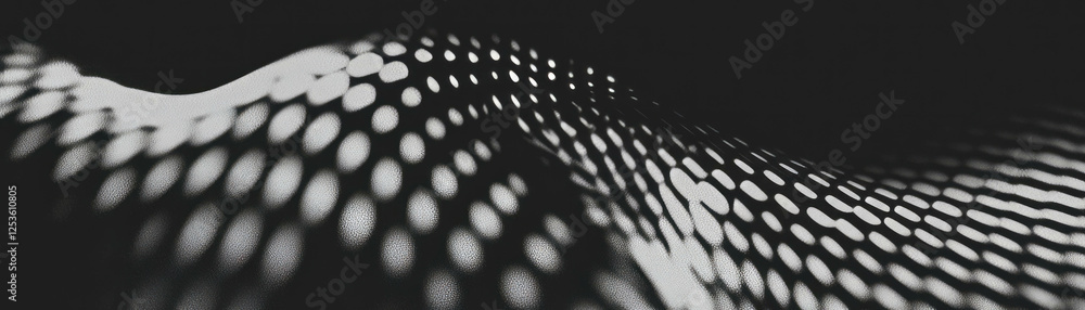 Aufkleber Halftone texture of chain-link fence creating a striking moiré pattern up close