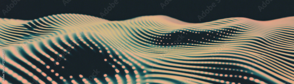Poster halftone texture highlights corrugated cardboard ridges in side-angle view