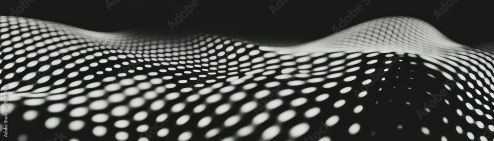 Poster Detailed view of corrugated cardboard with halftone texture enhancing depth and dimension