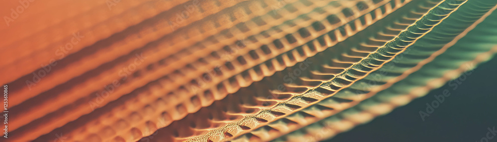 Poster halftone texture revealing the intricate patterns of corrugated cardboard