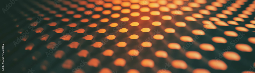 Poster Halftone texture showcasing corrugated cardboard from a side angle with dynamic lighting