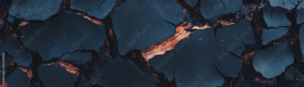 Poster intricate halftone texture revealing deep grooves in tree bark with a grunge finish