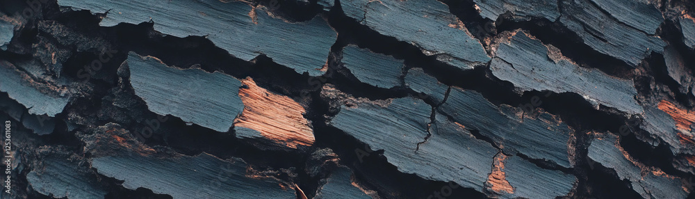 Poster deep grooves and rugged texture of tree bark with halftone effect in a grunge style
