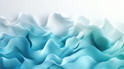 Obraz premium Abstract Blue and White Wavy Fabric Design