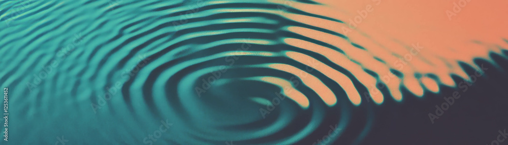 Fototapete Dynamic abstract composition with overlapping ellipses and halftone texture on grunge background