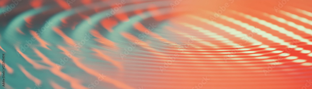 Leinwandbilder Overlapping circles create dynamic halftone patterns in vibrant colors