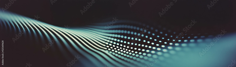 Poster Swirling lines with halftone texture create a fluid and dynamic visual effect