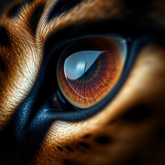 close up of cheetah eye