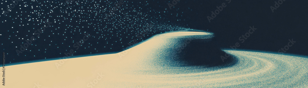 Aufkleber Swirling vortex of halftone dots creating depth and movement in a grunge texture
