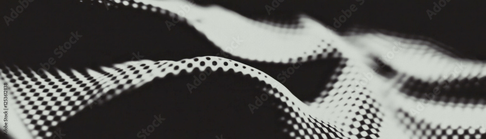 Aufkleber Textured surface with halftone dots creating an abstract crumpled paper effect
