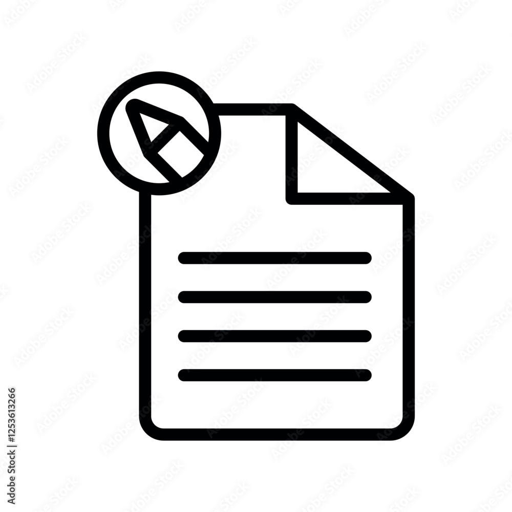 Poster file document edit vector icon