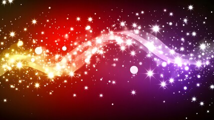 Fototapeta premium Magical Sparkling Stars Swirl Festive Background