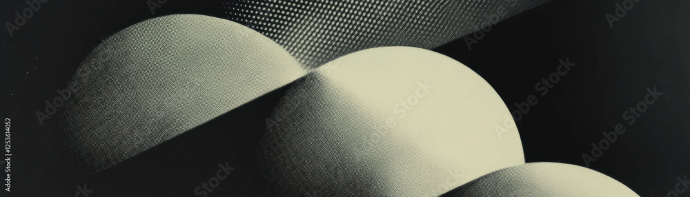 Aufkleber Halftone texture featuring interlocking circles with varying dot sizes in a close-up composition