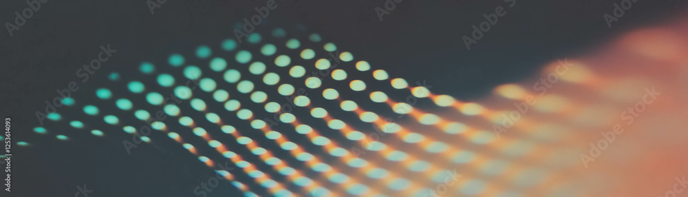 Leinwandbilder halftone texture features interlocking geometric shapes with varying dot sizes and density