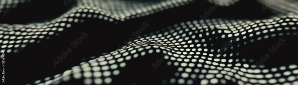 Aufkleber Visual exploration of halftone texture with overlapping squares creating a moire pattern