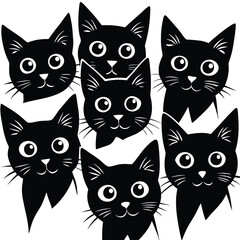 set of black cats