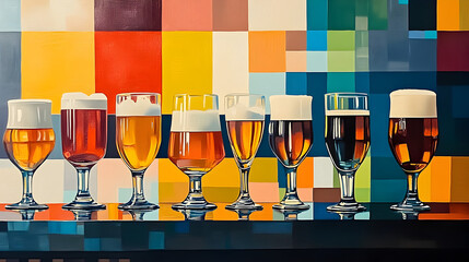 Urban brewery craft beer tasting event artful beverage presentation