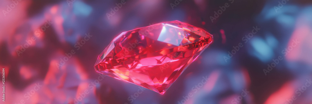 Poster charming ruby emits a vibrant glow amidst a mesmerizing background