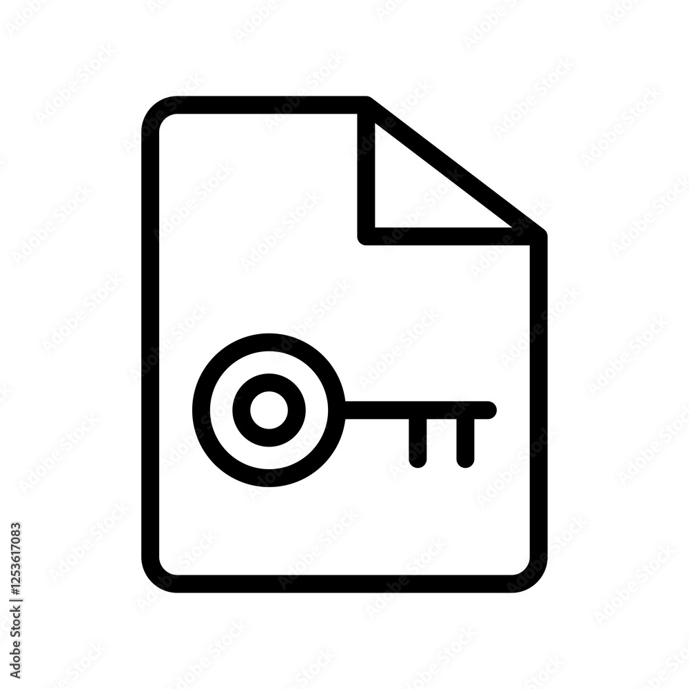Poster file key vector icon