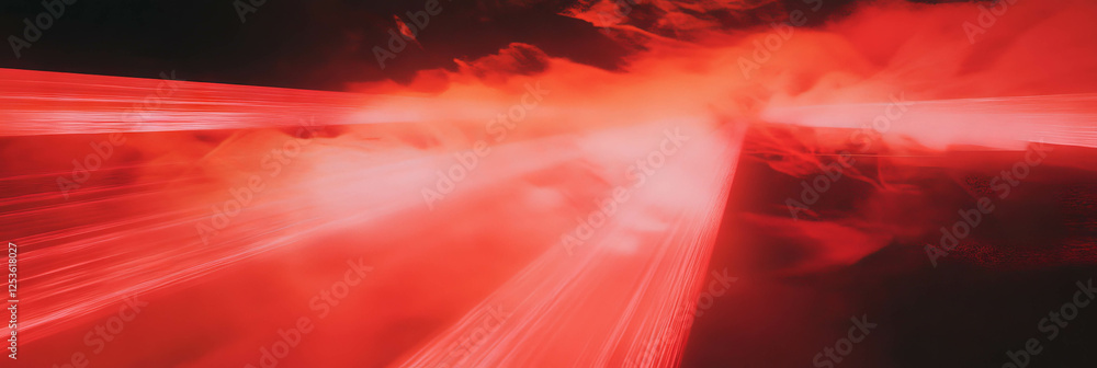 Aufkleber scarlet rays illuminate the sky in a stunning display of light and color