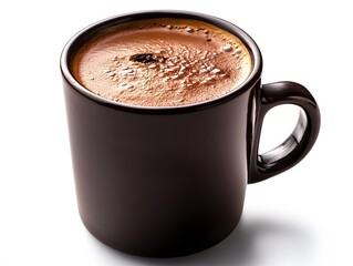 Obraz premium Dark Brown Mug of Aromatic Coffee Close Up