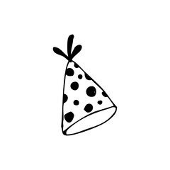 hat party ornament line art