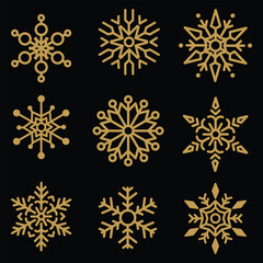 Winter Snowflake Clipart Pack