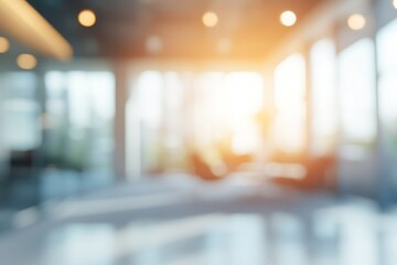 Soft Sunlight Filters Through Modern Office Space Creating a Warm and Inviting Atmosphere