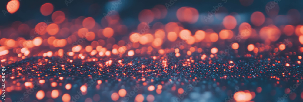 Leinwandbilder sparkling red particles illuminate a dark surface in a captivating display of light