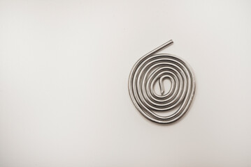 Fototapeta premium A skein of solder for soldering electronics. Tin-lead solder.