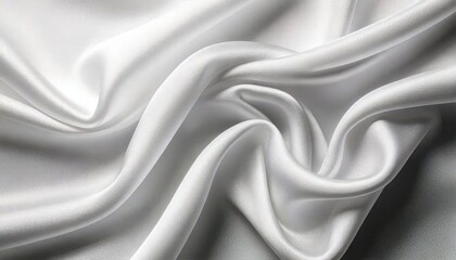 Fototapeta premium Smooth elegant white silk or satin luxury cloth texture can use as wedding background. Luxurious background design