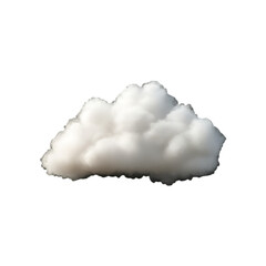 Single white cloud isolated on a transparent background