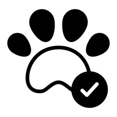 Stylish Pet Paw Print Icon for Branding