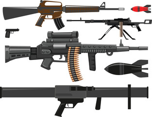 Detailed Sniper Rifle Scope Vector Art