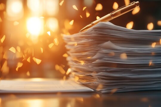 A language specialist translating documents between two languages with precision