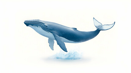 Obraz premium Whale jumping from ocean water. Perfect for conservation, environmental, or marine themed campaigns and educational content