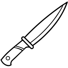 Sharp Blade Line Art Vector Design