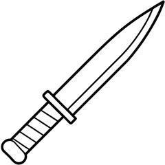 Sharp Blade Line Art Vector Design